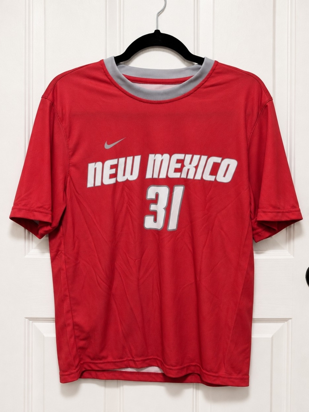 Nike UNM New Mexico Lobos #31 Athletic Jersey Shirt Red Medium
